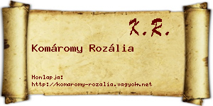 Komáromy Rozália névjegykártya