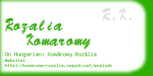 rozalia komaromy business card